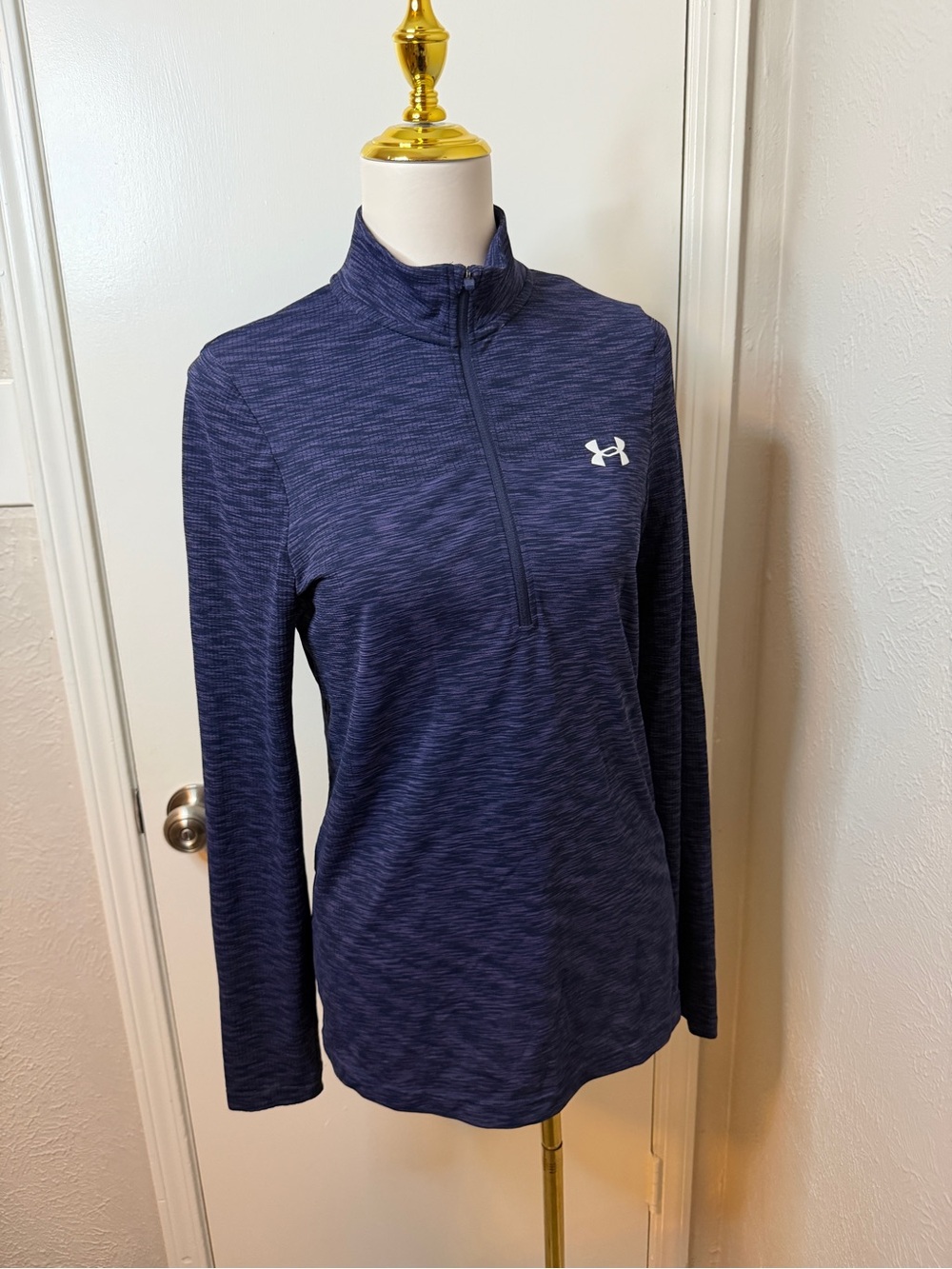 Under Armour Women’s Navy Heather 1/2 Zip Performance Pullover